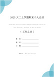 2020大二上学期期末个人总结