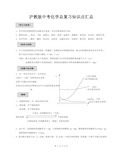 沪教版中考化学总复习知识点汇总