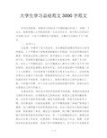 大学生学习总结范文3000字范文