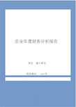 企业年度财务分析报告模板