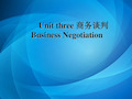 商务英语口译Unit 3  Business Negotiation