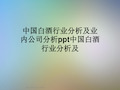 中国白酒行业分析及业内公司分析ppt中国白酒行业分析及