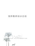 双师教师培训总结