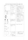 初中化学基本实验常用仪器介绍