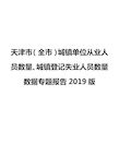 天津市(全市)城镇单位从业人员数量、城镇登记失业人员数量数据专题报告2019版