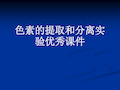 色素的提取和分离实验优秀课件