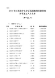 2014年江苏省中小学正高级教师任职资格评审通过人员名单