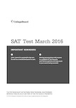 新SAT--2016年3月SAT真题(北美卷)-带答案