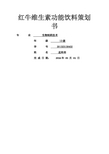 红牛维生素功能饮料策划书