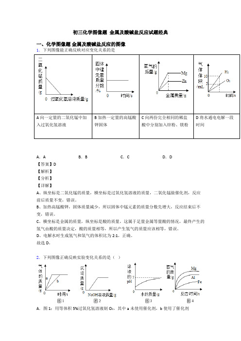 初三化学图像题 金属及酸碱盐反应试题经典