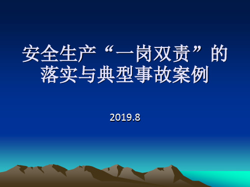 安全生产一岗双责案例新2(1)