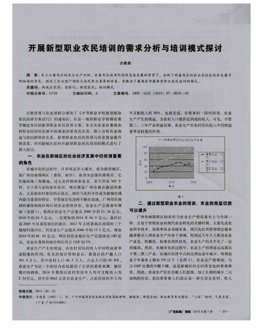 开展新型职业农民培训的需求分析与培训模式探讨