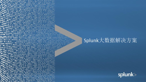 Splunk大数据解决方案