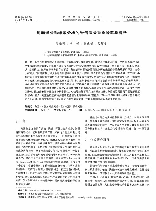 时频域分形维数分析的光谱信号重叠峰解析算法