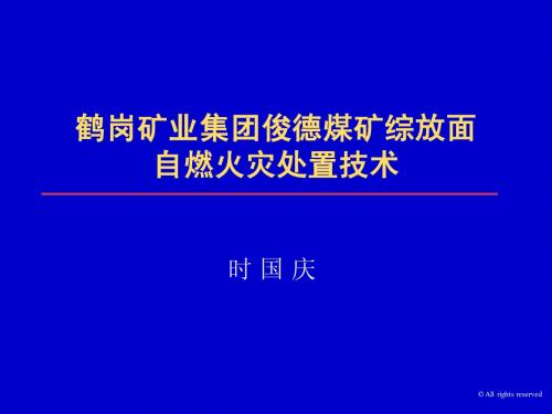 鹤岗矿业集团俊德煤矿火灾治理