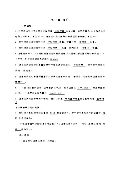 通信原理练习题(含答案)