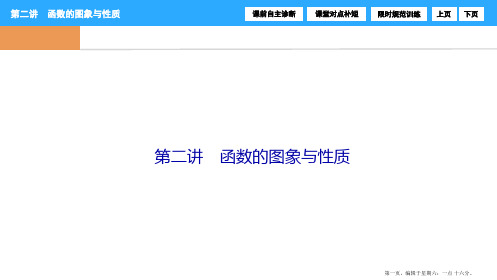 2017届高三数学高考二轮复习(书讲解课件)第一部分 专题一 第二讲 函数的图象与性质