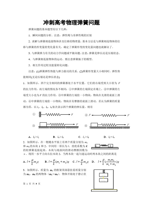 高考物理弹簧问题