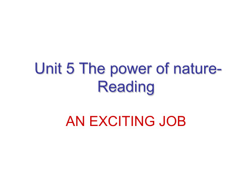 unit an exciting job language points