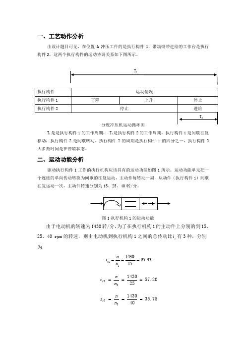 哈工大机械原理课程设计-冲压机