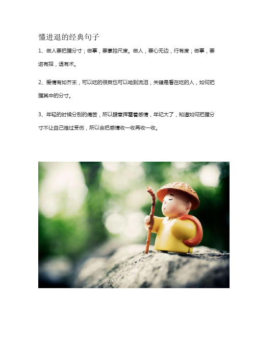 懂进退的经典句子