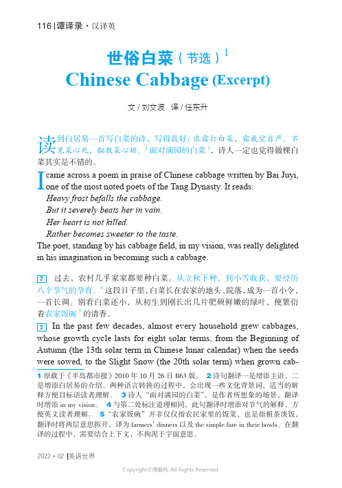 世俗白菜(节选)Chinese_Cabbage_(Excerpt)