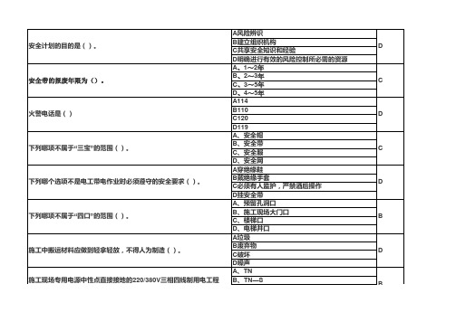 2014年三类人员考试题库