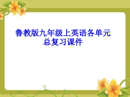 鲁教版九年级上英语各单元总复习课件