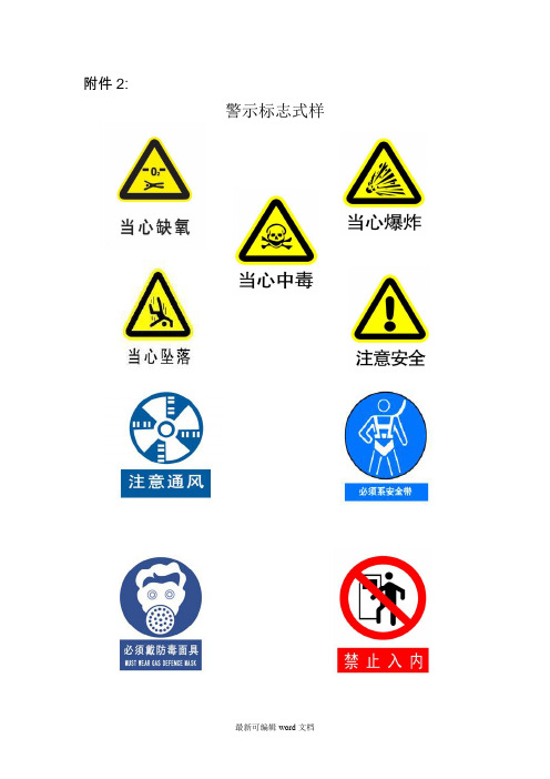 有限空间警示标志