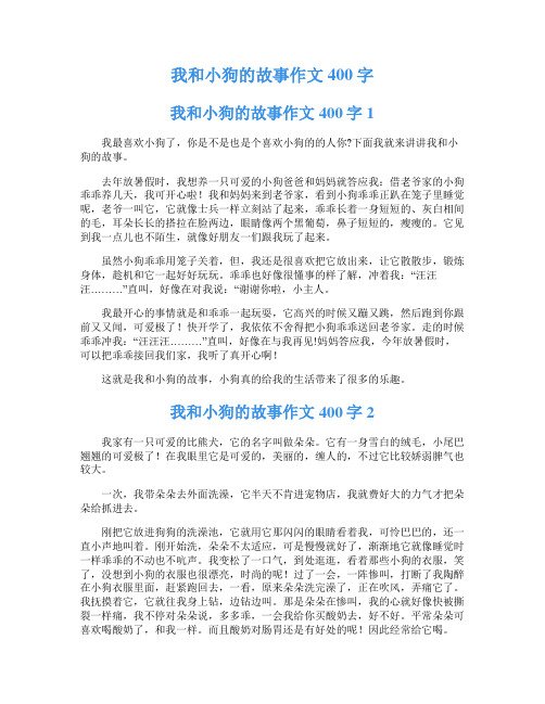 我和小狗的故事作文400字