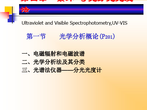 第四章 紫外可见分光光度法