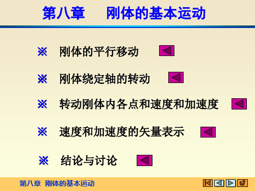 第八章 刚体的基本运动(H)