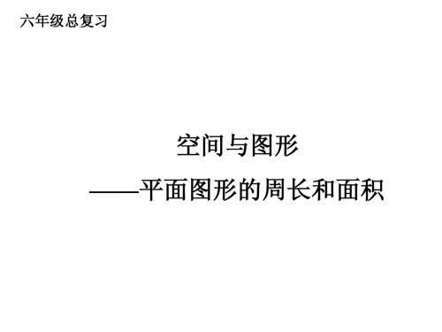 新版苏教版六年级数学下册《平面图形的周长和面积》总复习课件