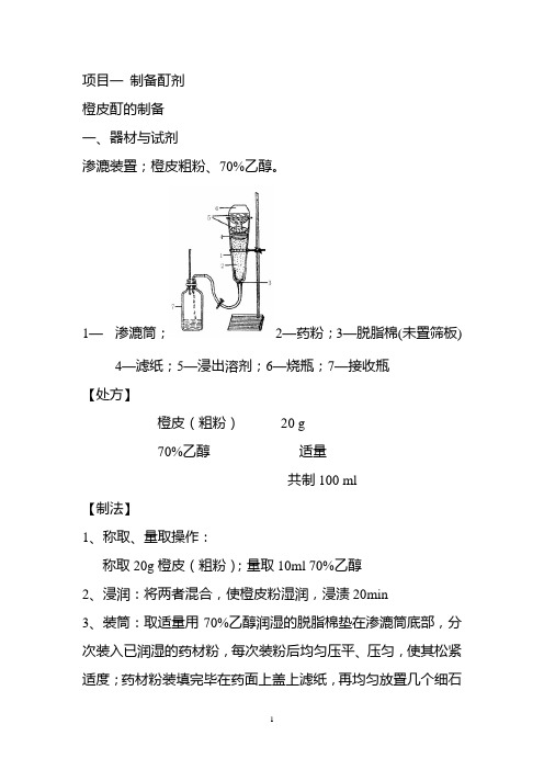 药物制剂实验1-5