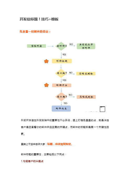 开发信标题!技巧+模板