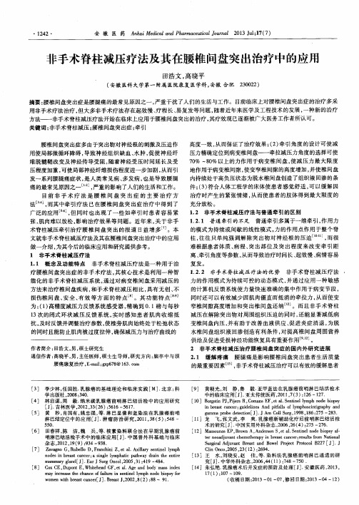 非手术脊柱减压疗法及其在腰椎间盘突出治疗中的应用