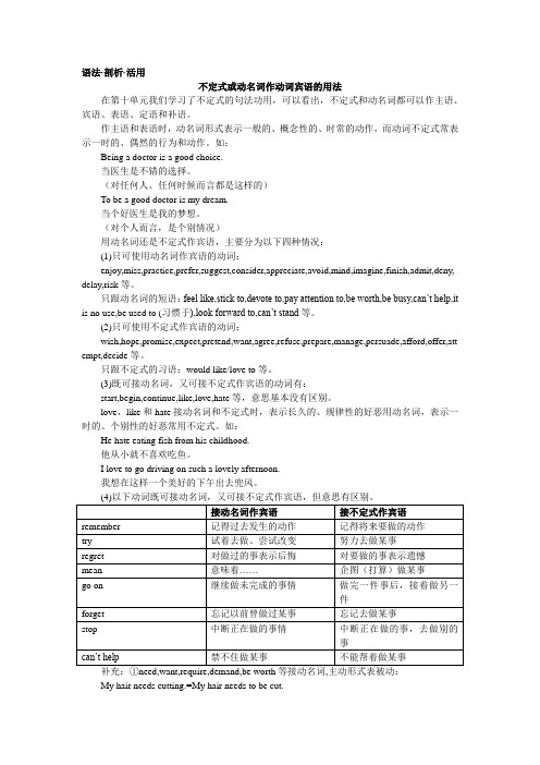 高一英语北师大版必修4学案:语法剖析活用 Unit12 Cul