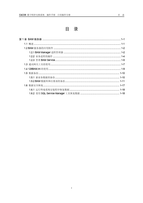 华为c&cc08 01-第1章 BAM服务器