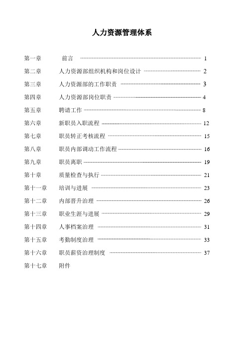 人力资源管理体系