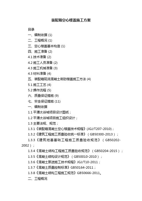 装配箱空心楼盖施工方案