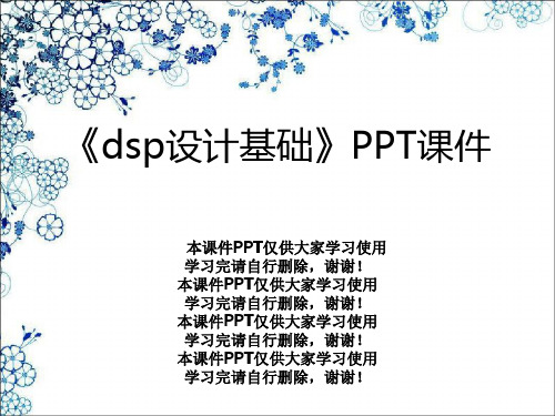 《dsp设计基础》PPT课件