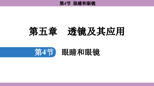 5.4 眼睛和眼镜(课件)---人教版物理八年级上册