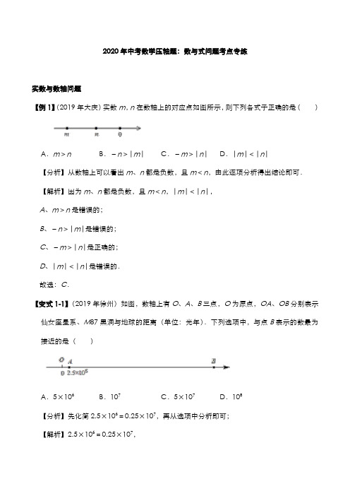 2020年中考数学压轴题必考题型数与式问题考点专练pdf含解析