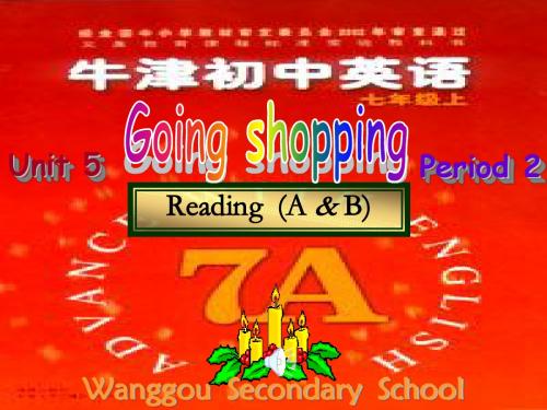 unit 5 going shopping reading(a & b)