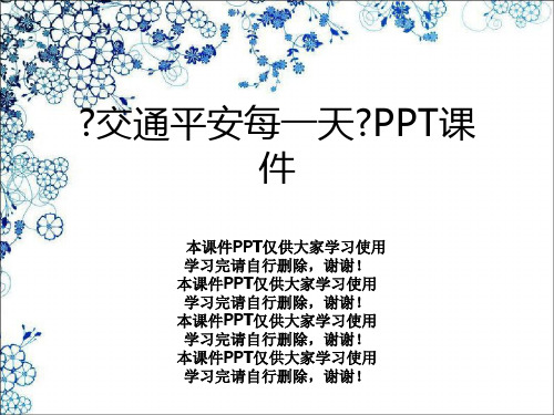 《交通安全每一天》PPT课件