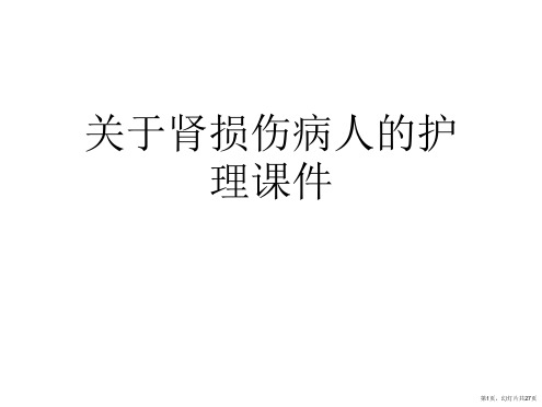 肾损伤病人的护理课件课件