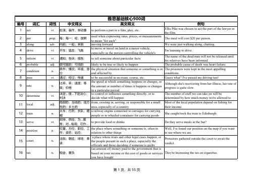 雅思基础核心900词