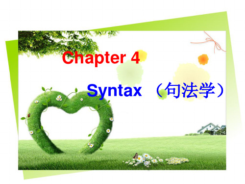 Chapter 4 Syntax