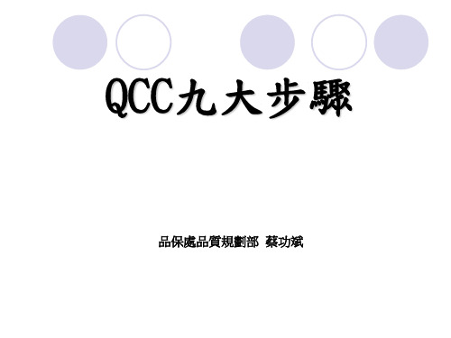 QC九大步骤介绍