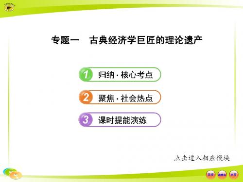 古典经济学巨匠的理论遗产